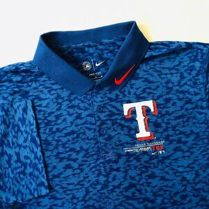 Texas Rangers Nike Men's Size XL Blue Camo Polo Shirt